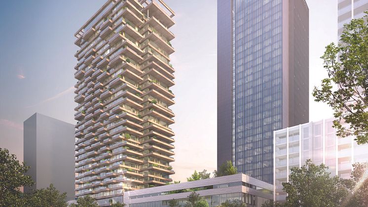 The "Y Towers": Residential Tower and Maritim Hotel Amsterdam.