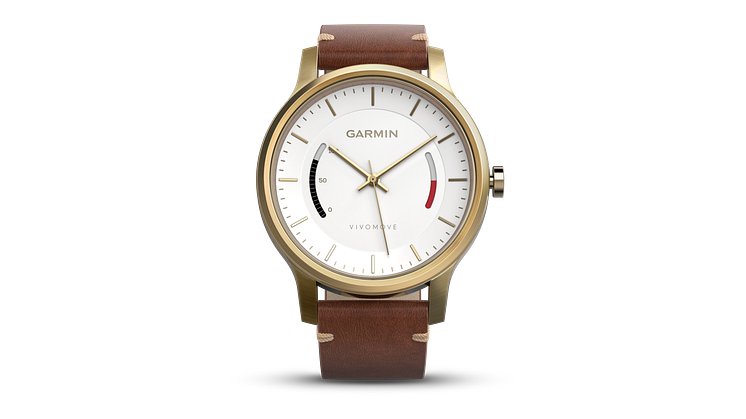 vívomove Premium, WW, Gold-tone Steel med læderrem