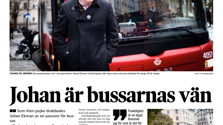 Johan Ekman intervjuas för DirektPress/Östermalmsnytt