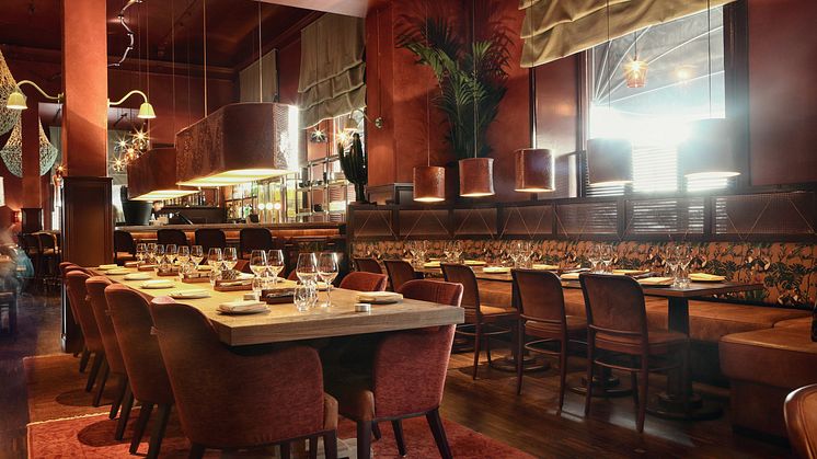 Dining room at Publico in Stockholm by Stylt Trampoli