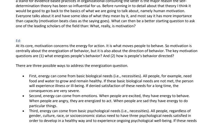 Intervju med sverigeaktuelle professor Edward Deci, världsledande motivationsforskare