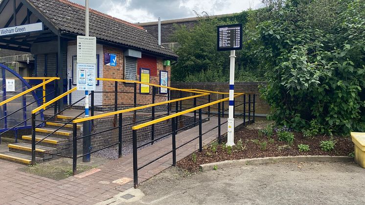 New information screen at Welham Green