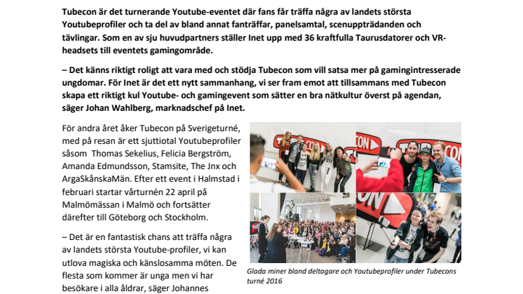 ”Nu åker vi på turné med Sveriges bästa Youtubers”
