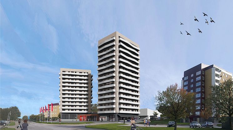 AB Bostäder storsatsar på nyproduktion av 100 nya bostäder på Hulta Torg!