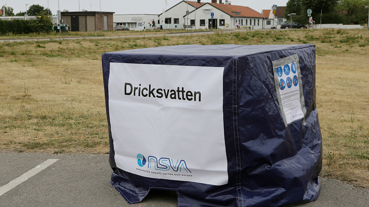 Nödvattentank i Torekov