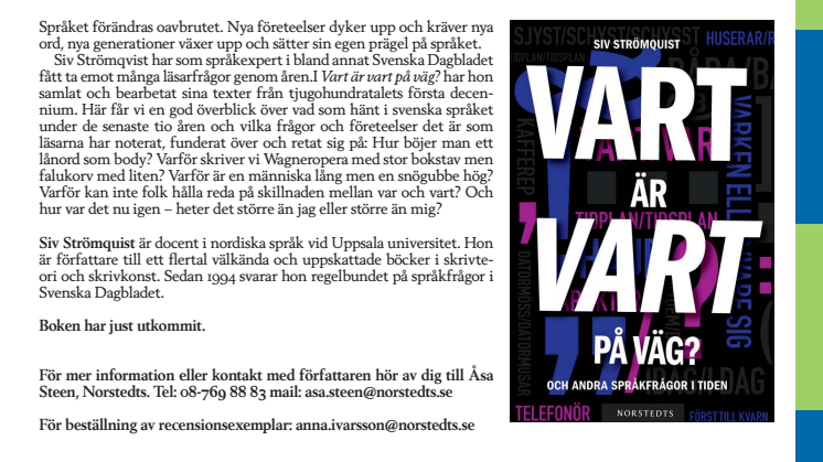Vart är vart på väg? Om språkfrågor i tiden