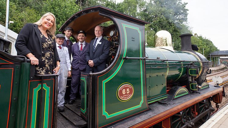 Mims Davies on the footplate