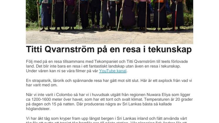 Titti Qvarnström på en resa i tekunskap