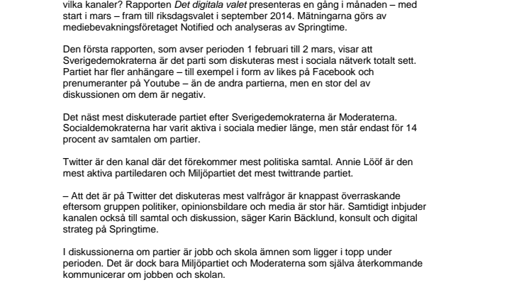 Springtime och Notified kartlägger det digitala valet
