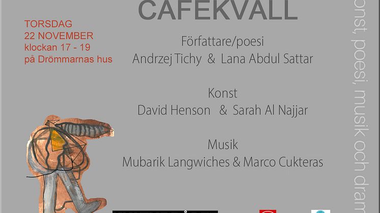 Cafékväll med spännande namn i kulturens tecken, på Drömmarnas hus