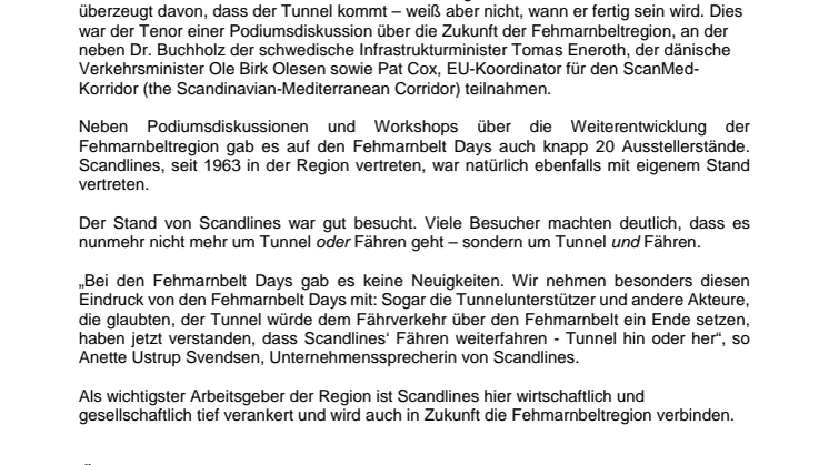 Zeitplan für den Fehmarnbelttunnel unsicher 