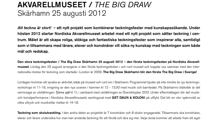 Den stora teckningsfesten Skärhamn / The Big Draw - första i Sverige!