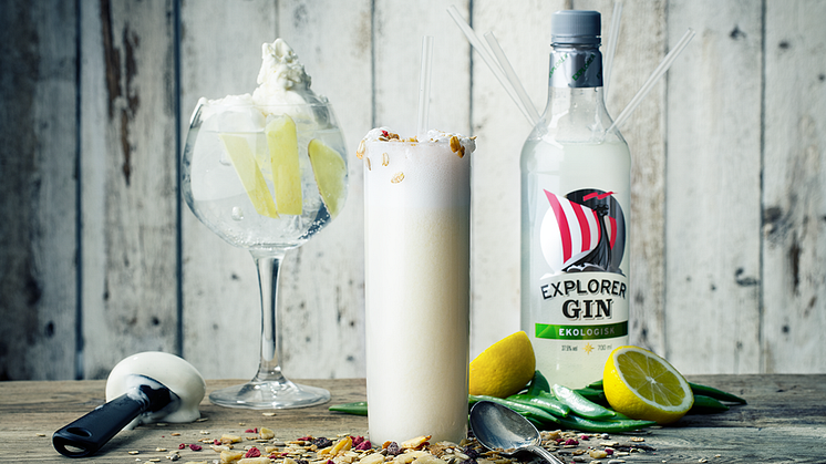 Tre drinkar med Explorer Gin