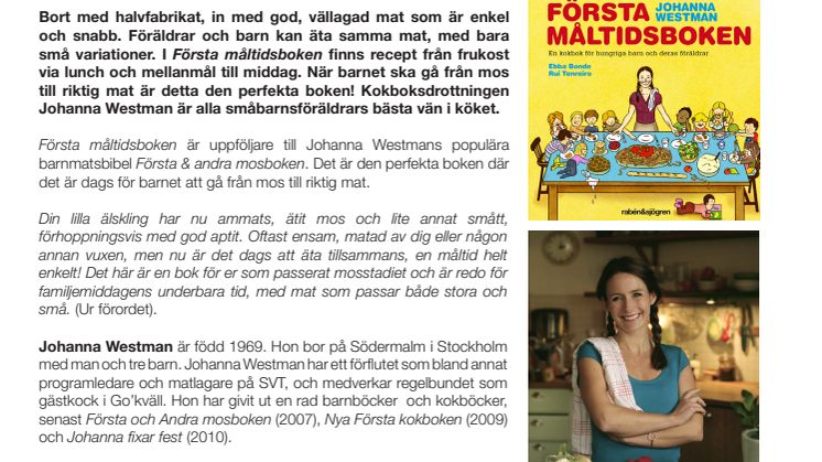 Kokboksdrottningen Johanna Westman är alla småbarnsföräldrars bästa vän i köket