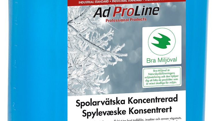 AdProLine® Spolarvätska, märkt ​enligt Naturskyddsföreningens märkning, Bra Miljöval!