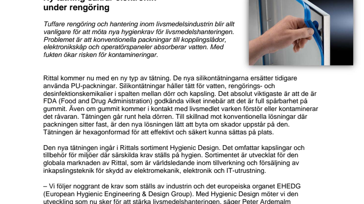 Ny tätning säkrar elektronik under rengöring