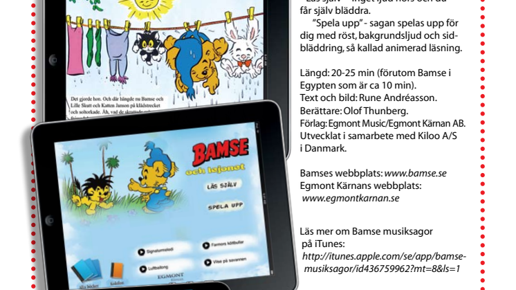 Klassiska Bamse-sagor nu som app