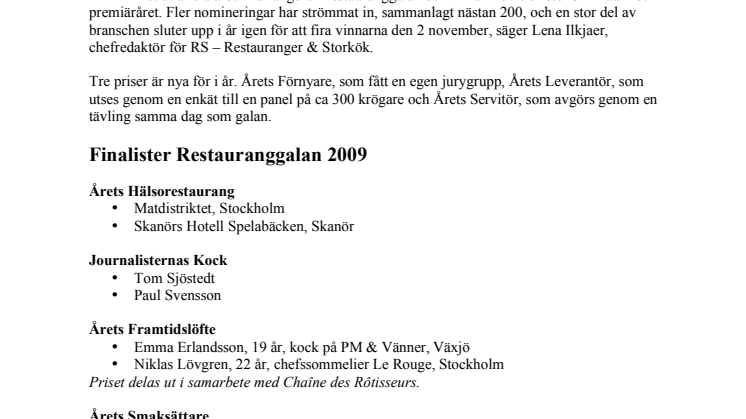 Ängavallen i Vellinge nominerad till Årets Medvetna Krog