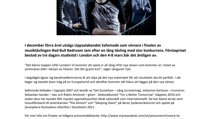 Safemode åker till London och spelar in sitt andra album i lyxstudio
