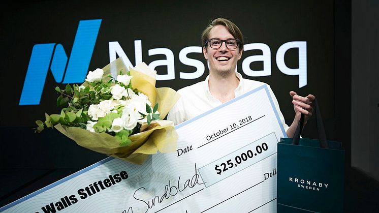Anders Wall Award for Exceptional Entrepreneurship på 25.000 dollar till Willem Sundblad