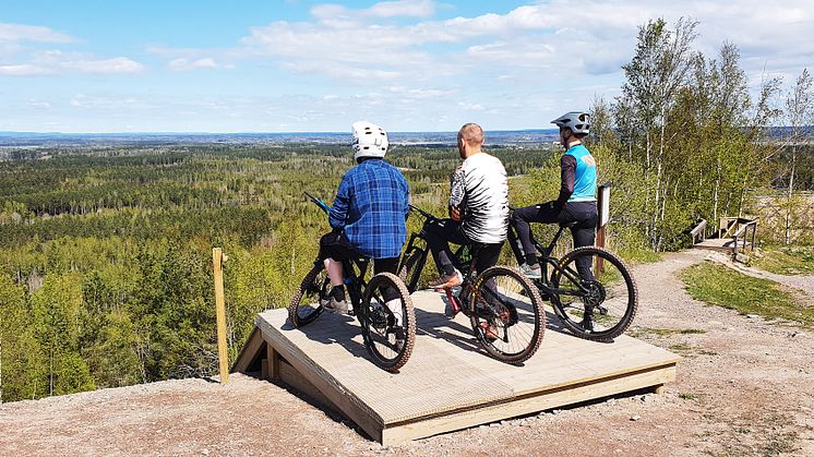 Startplatsen för den svarta banan, från toppen av Kvarntorpshögen.