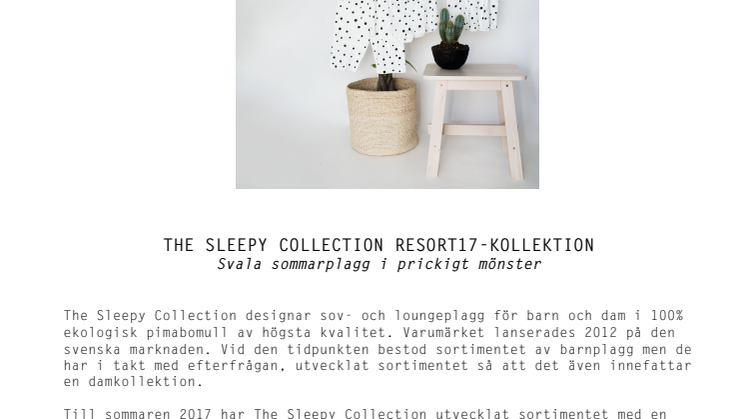 THE SLEEPY COLLECTION RESORT17-KOLLEKTION