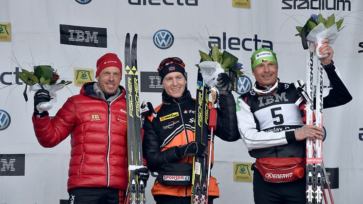 Topp tre herrar Vasaloppet 2015 prisutdelning