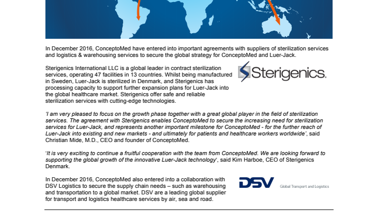 Luer-Jack secures Sterigenics Sterilization Services Agreement