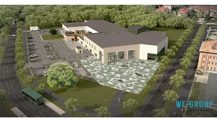 Illustration Wegroup Arkitekter (tidig skiss) och konstnärlig gestaltning Ann Lislegaard