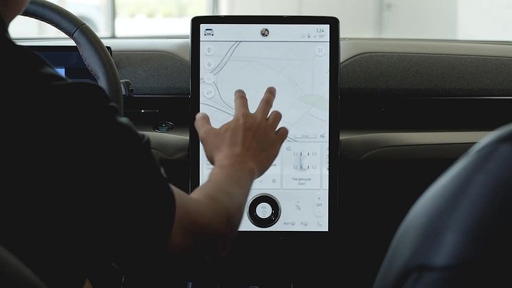 Next Generation SYNC HD screen in Mustang Mach-E with full pinch and zoom capability like a smartphone
