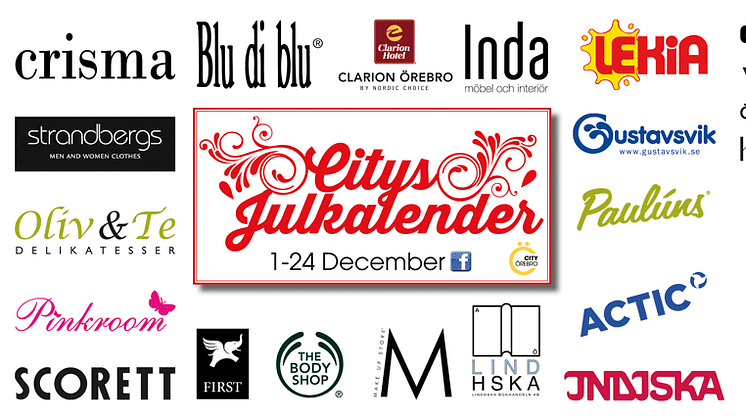 Dessa verksamheter bidrar med julklappar till Citys julkalender.