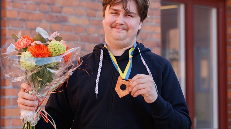 Olle Krång, bronsmedaljör i SM för unga plåtslagare 2025