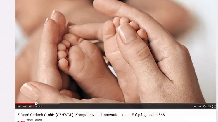 Der GEHWOL-Film auf YouTube. Bild: GEHWOL
