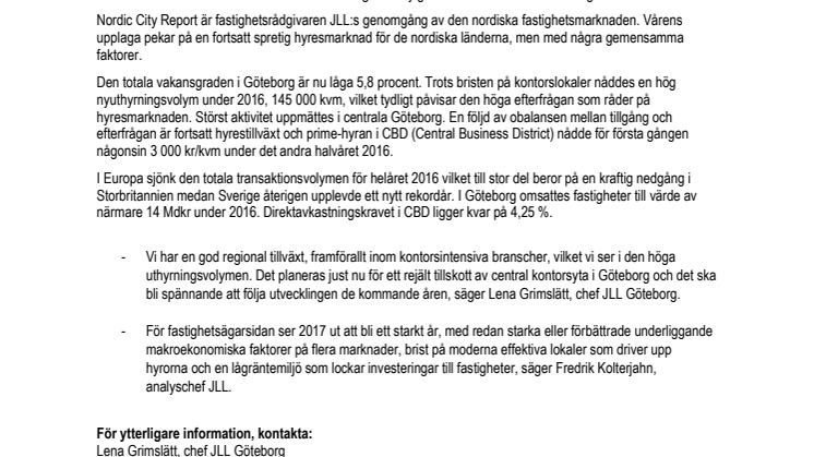 Hög aktivitet på Göteborgs fastighetsmarknad