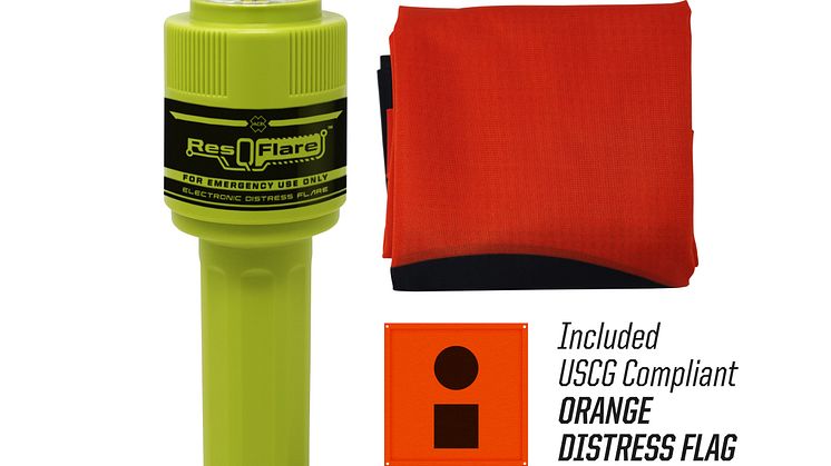 Hi-res image - ACR Electronics - The ACR Electronics ResQFlare™ package includes a high intensity LED electronic distress flare and accompanying Distress Flag
