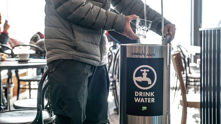 Trinkwasser-Brunnen in Laax, Graubünden
