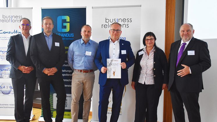 Von links: Dr. Manfred Sieburg, Martin Marter, Rouven Martus, Marius Gross, Gertrud Hilser, Joseph Stumpf. Copyright: br business solutions