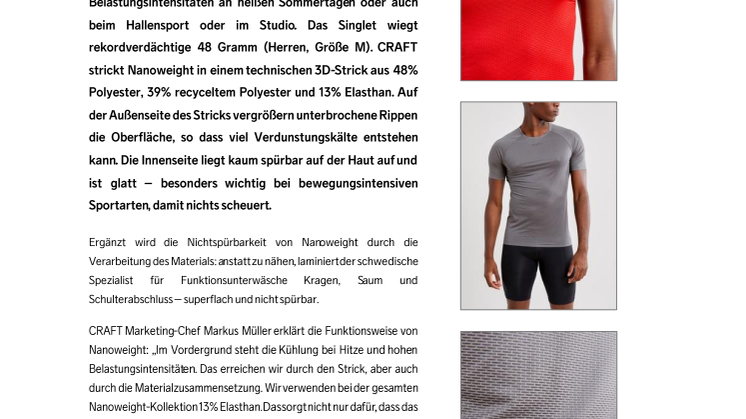 Ein kühler Hauch von Nichts: Nanoweight kühlende Funktionsunterwäsche