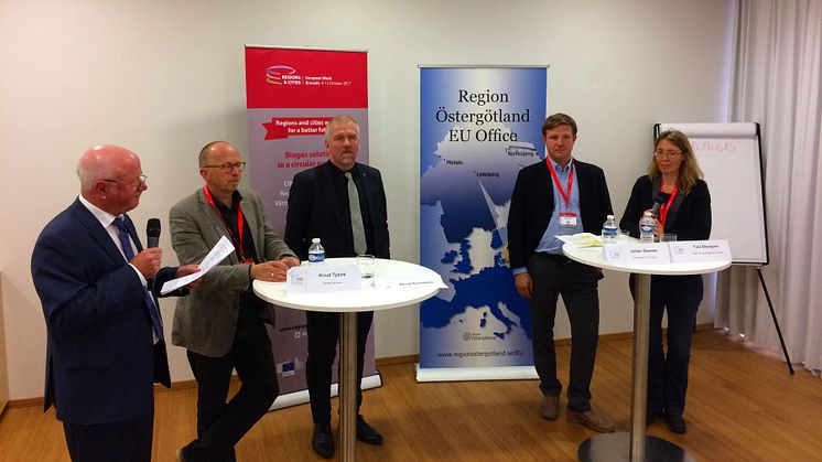 Lennart Pilskog, NGV Global, Knud Tybirk, Samsø, Bengt Nordström, Region Östergötland, Johan Saarela, Stormossen Oy och Tula Ekengren, Västra Götalandsregionen.