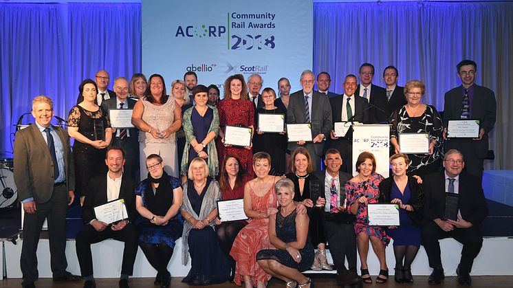 Winners of the ACoRP Community Rail Awards 2018