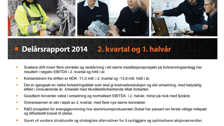 Kvartalsrapport 2. kvartal og 1. halvår 2014