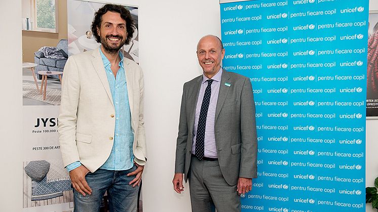 Alex Bratu (JYSK) si Pieter Bult (UNICEF)