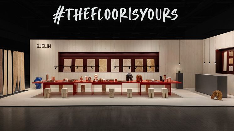 Bjelins monter på Stockholm Furniture and Light Fair 2020 av Joyn Studio.