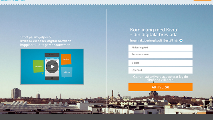Kivra lanserar ny design av sin webb som förenklar för besökare att komma igång med sin digitala brevlåda!