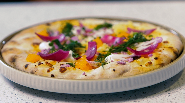 Klimatsmart pizza på svenska och nordiska råvaror