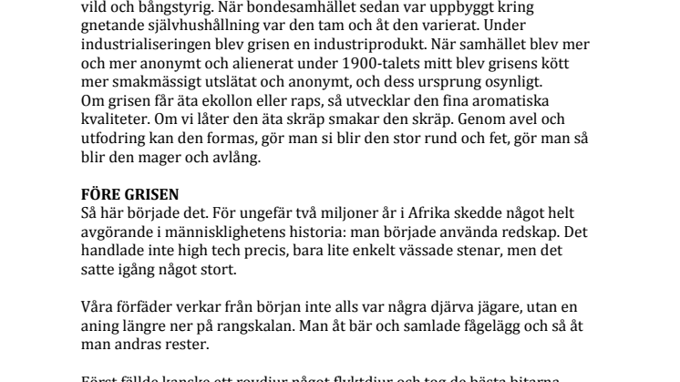 Grisens historia på tallriken - Jens Linder