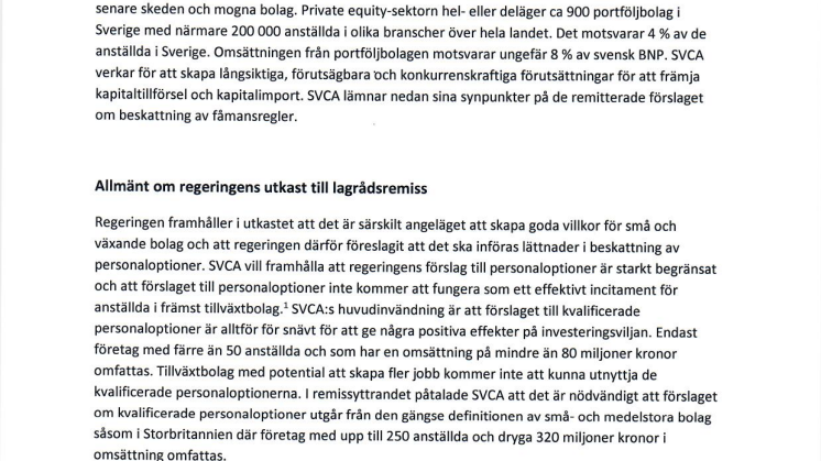 Promemorian Utkast till lagrådsremiss Förändrade skatteregler för delägare i fåmansföretag såvitt avser avsnitt 5.2, 5.3 5.7 och 5.8