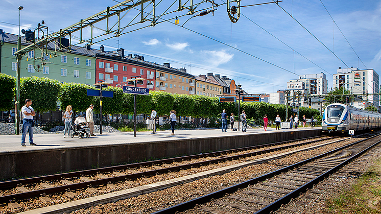 Sundbybergs pendeltågsstation idag, foto: Mikael Ullén
