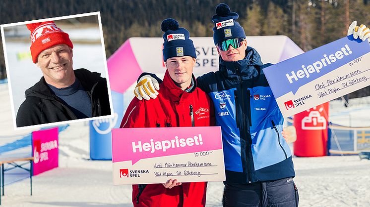 Johan Öljemark, ordförande i Väst Alpin (lilla bilden) är tacksam för möjligheten att satsa mer på fartträning  för klubbens barn och ungdomar.