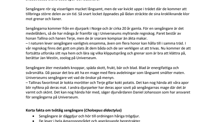 Sengångare till Universeum